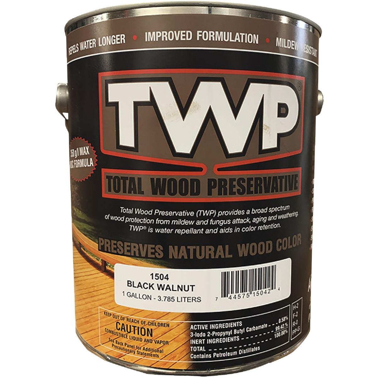 TWP 1500 Series Low VOC Wood Preservative Deck Stain, Black Walnut, 1 Gal.