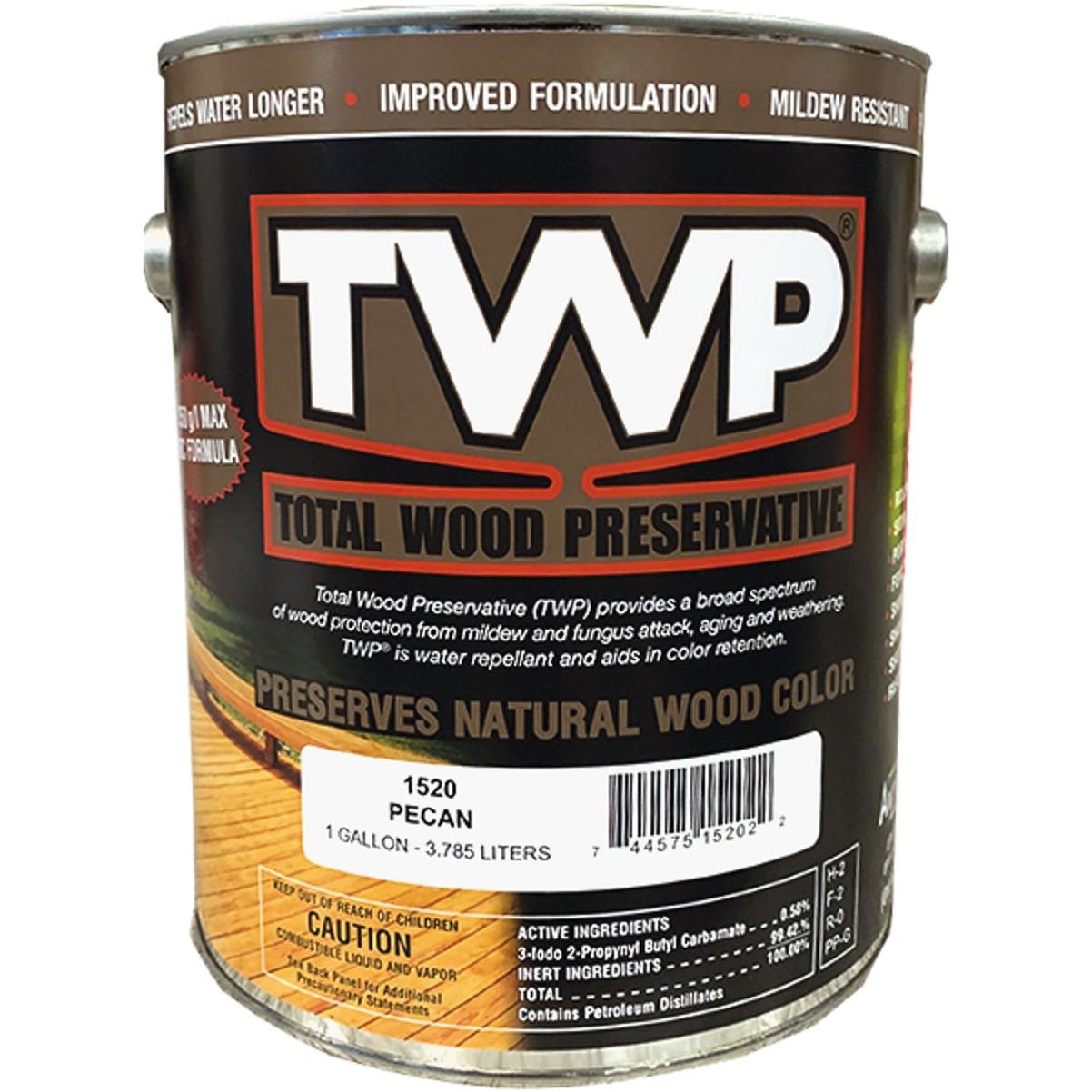 TWP 1500 Series Low VOC Wood Preservative Deck Stain, Pecan, 1 Gal.