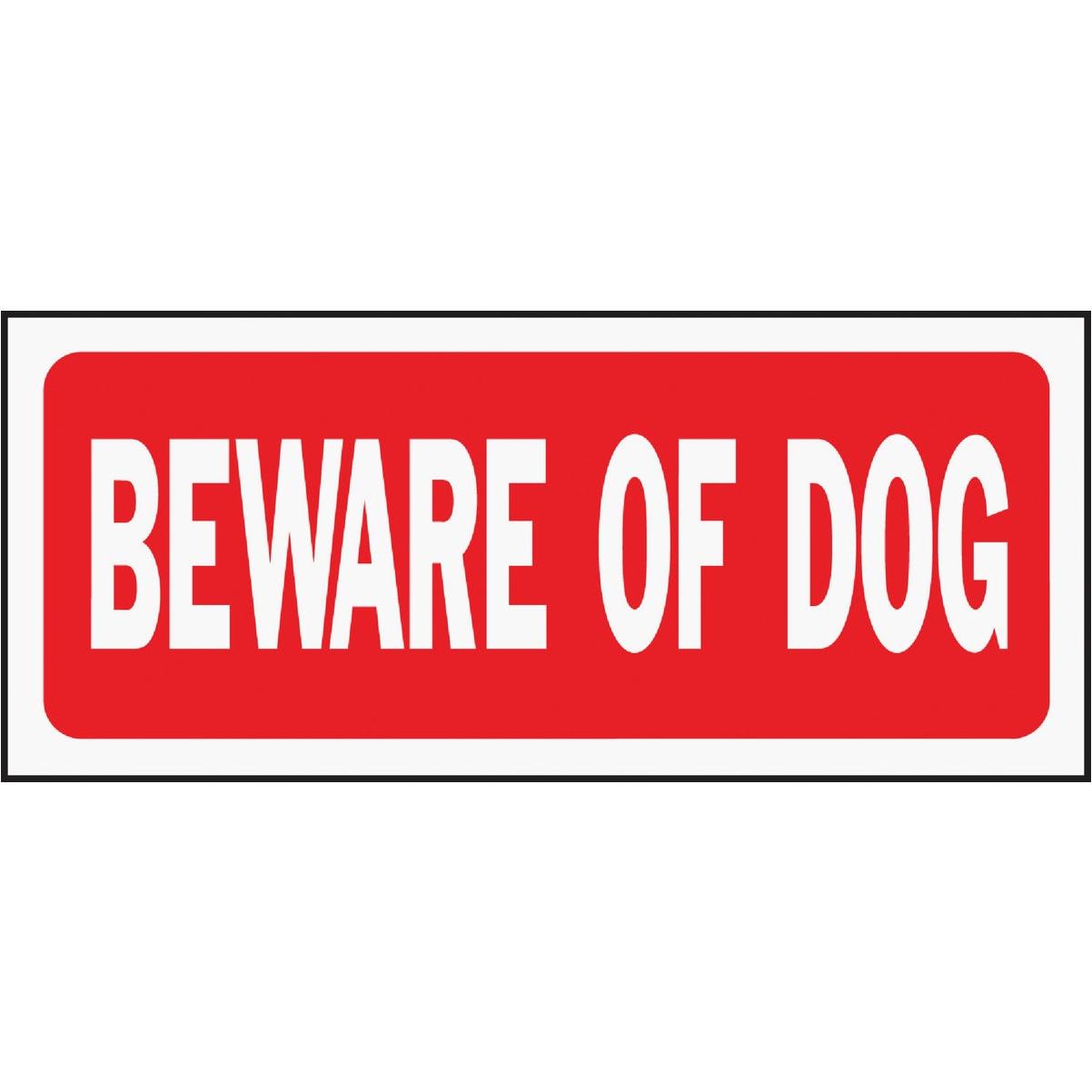Hy-Ko Plastic Sign, Beware Of Dog