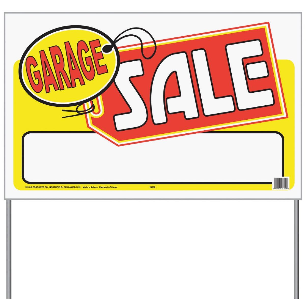 Hy-Ko Polybag Sign, Garage Sale