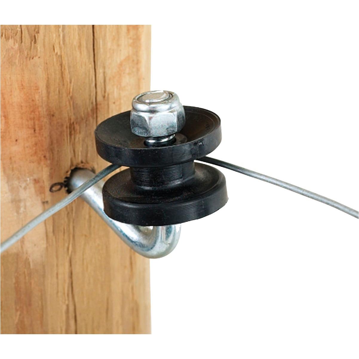 Dare Corner Black Hi-Carbon Steel Bracket Wood Post Electric Fence Insulator (4-Pack)