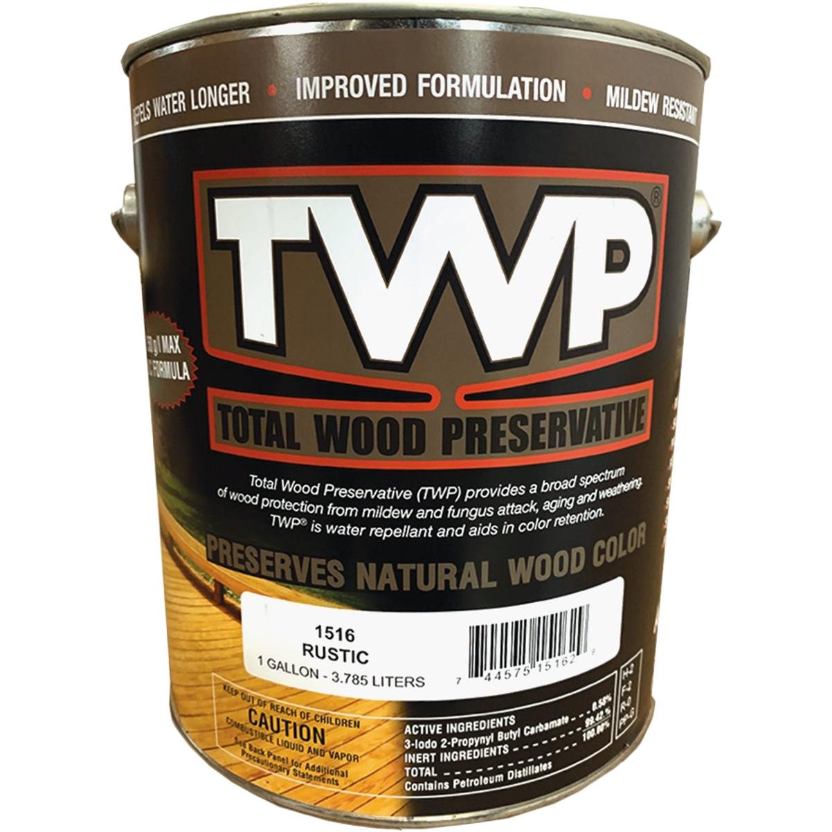 TWP 1500 Series Low VOC Wood Preservative Deck Stain, Rustic, 1 Gal.