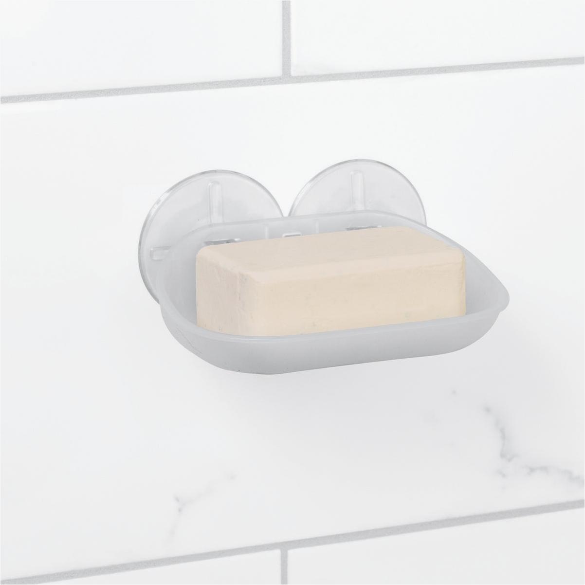 Zenna Home Frosted Finish Suction Soap Dish