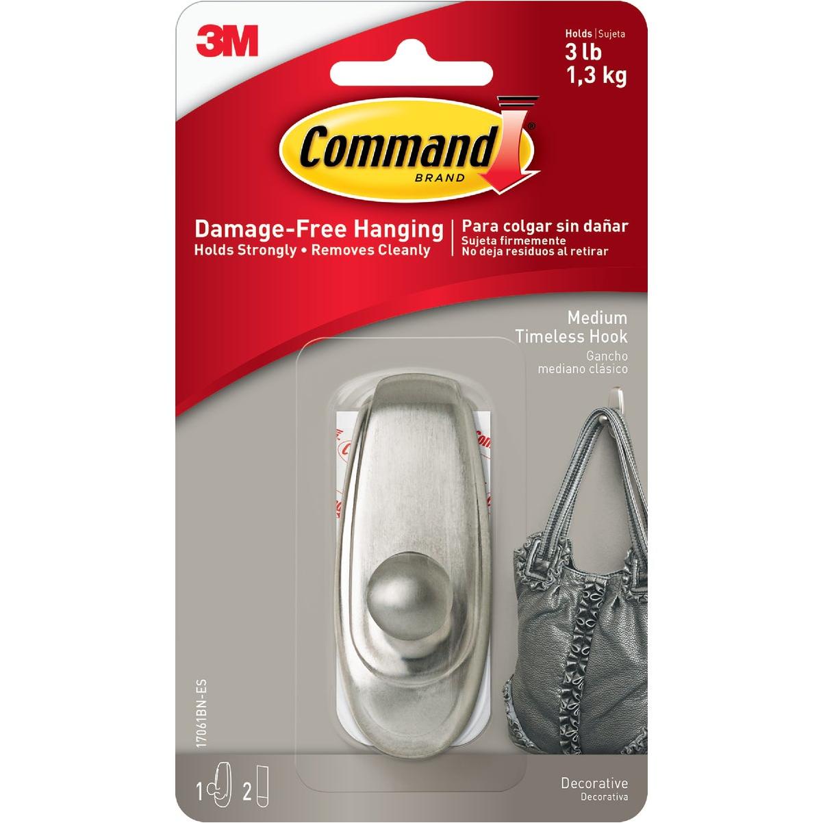 Command Medium Metallic Timeless Adhesive Hook