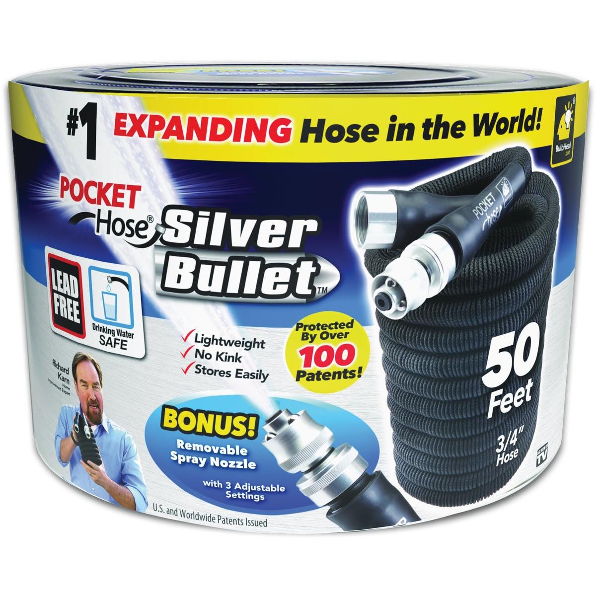 Bullet Expanding Pocket Hose, 50-Ft.