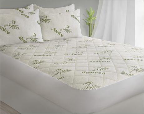 Mattress Protection Cover Pad Bamboo Jacquard Twin White  Protector