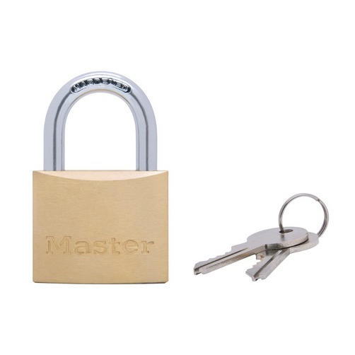 Master Lock, 1902D, 1-9/16" Wide Solid Brass Body Padlock