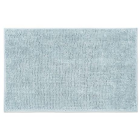Chenille Bath Mat Light Blue Soft and Absorbent -  20 x 30 Inches 