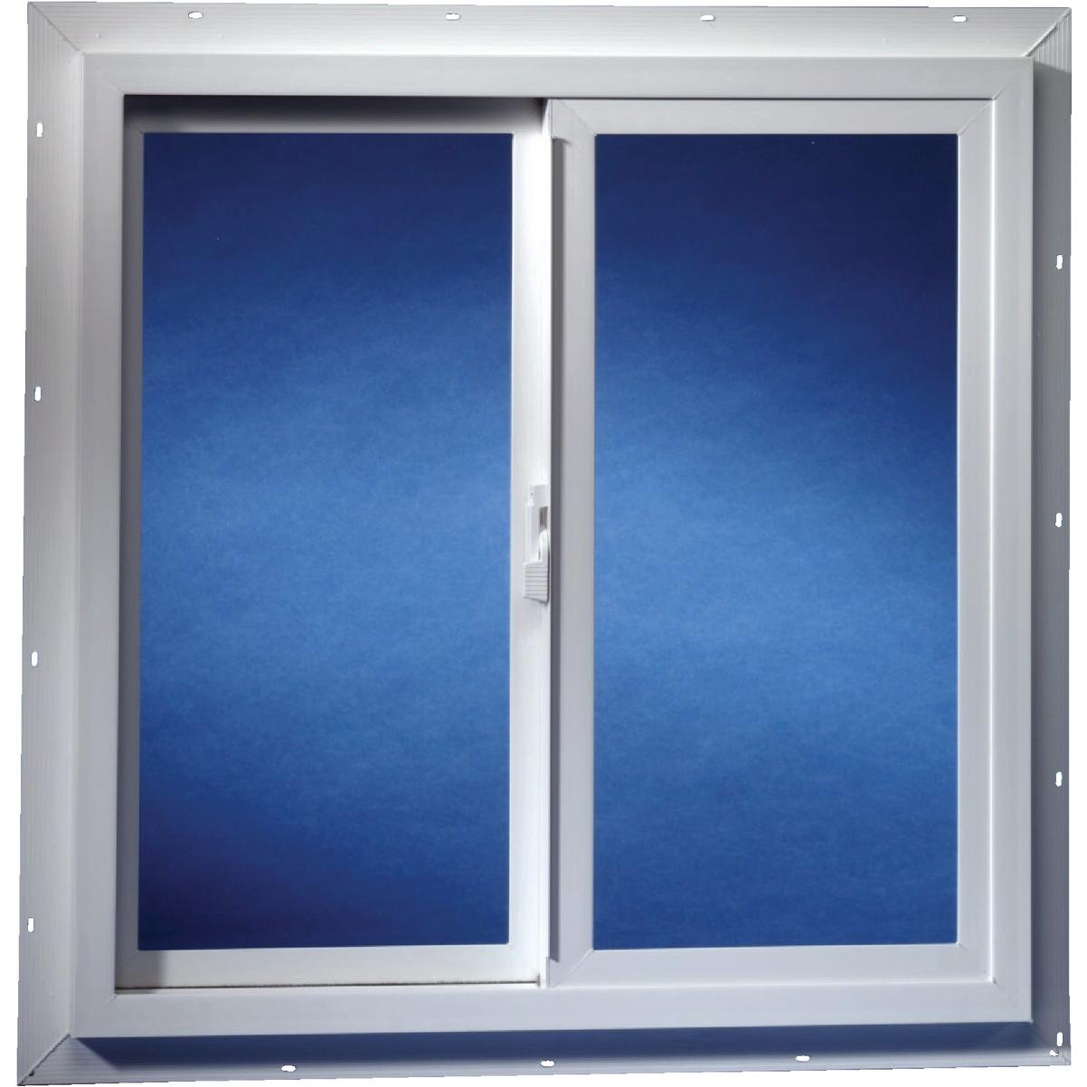 Dup-Corp. Agriclass 24 In. W x 24 In. H White Vinyl Insulated Glass Double Slide Utility Window