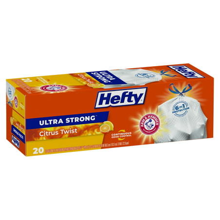 Hefty Trash Bag, 13 Gallon, Citrus Scent, 20 Ct