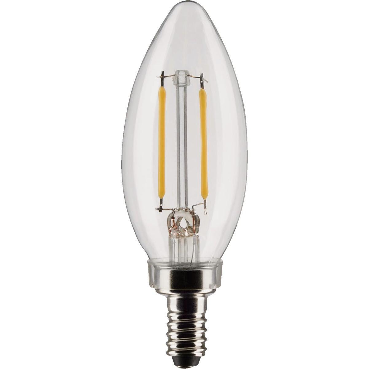Satco 25W Equivalent Warm White B11 Candelabra Traditional LED Decorative Light Bulb (2-Pack)