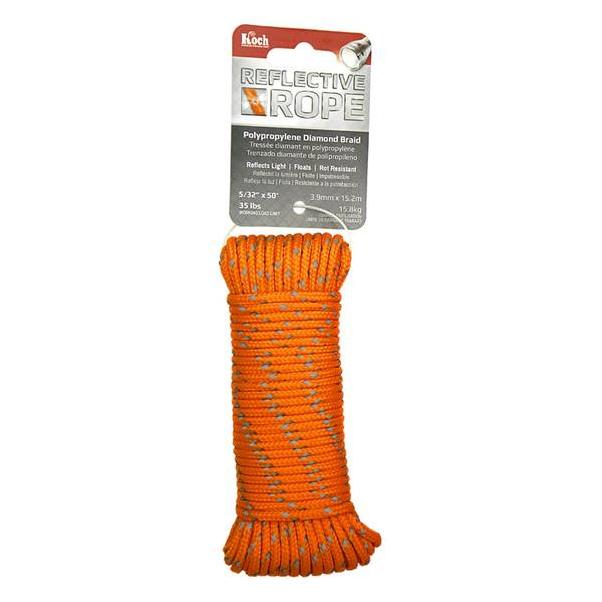 Baron 63516 Diamond Braided Rope Polypropylene Orange