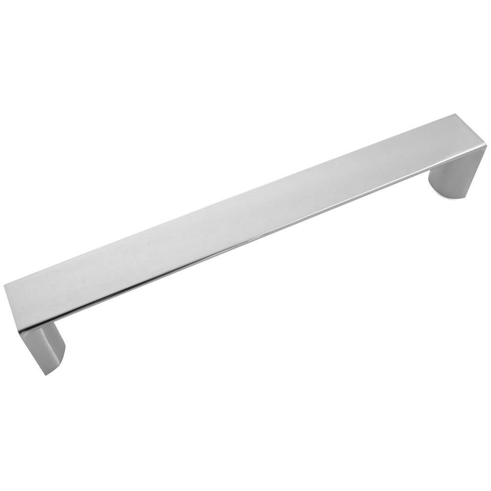 Metro 10.07 in. (256 mm) Polished Chrome Solid Brass Contemporary Dual Mount Drawer Pull