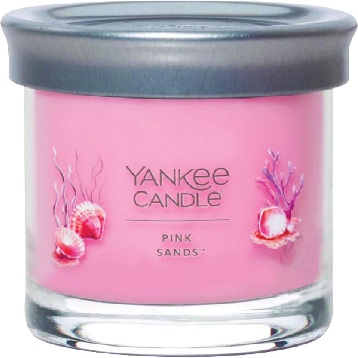 Candela Yankee candle pink sands 411gr rosa in cera stile Yankee candle