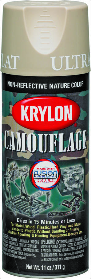 Krylon K04295777 Camouflage Spray Paint, Ultra Flat, Sand, 12 oz, Can