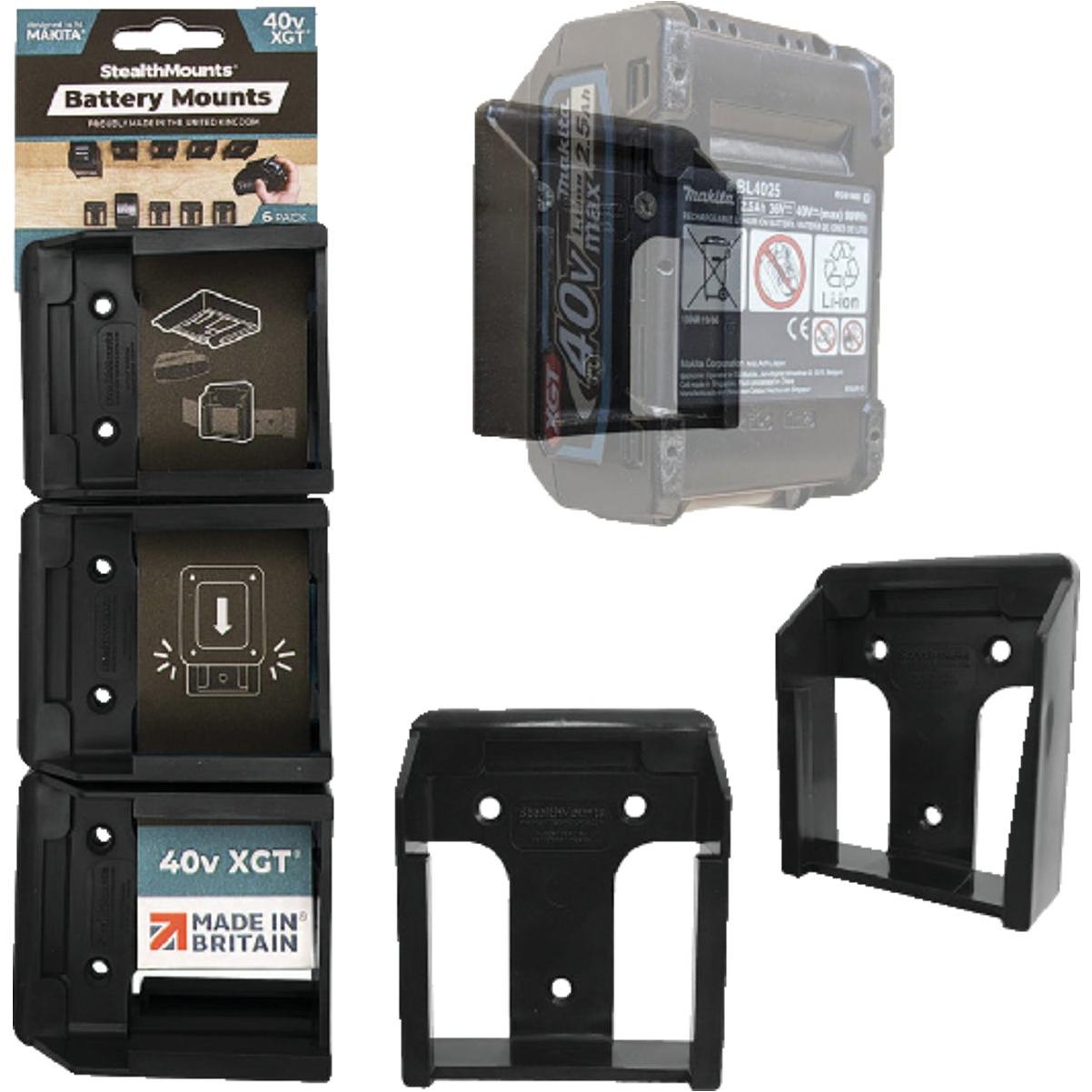 StealthMounts Makita 40V XGT Black Battery Mounts (6 Pack) - Anderson Lumber