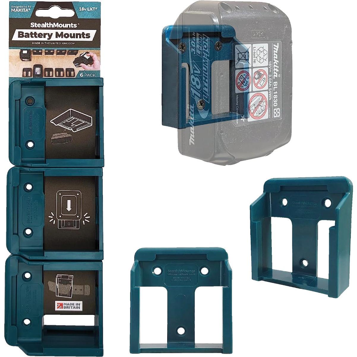 StealthMounts Battery Mounts for Makita 18V LXT (6-Pack)