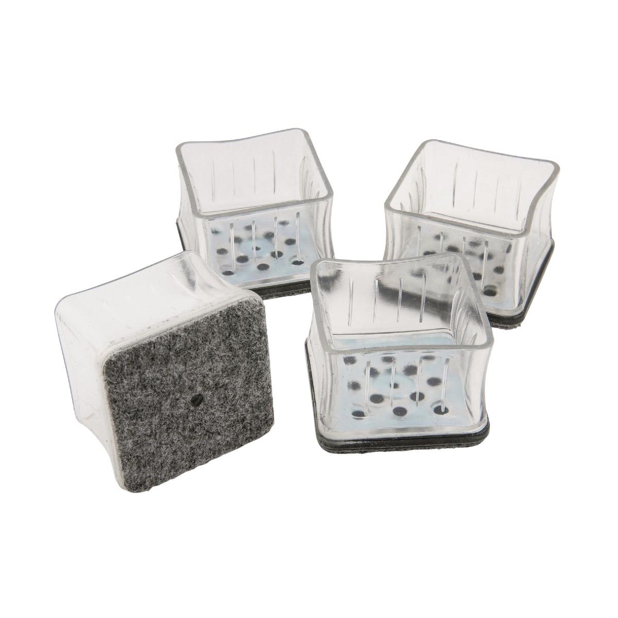 Magic Sliders Magic Fit - 1-7/16 In. - 1-5/8 In. Square Felt Furniture Leg  Cup (4-Pack)