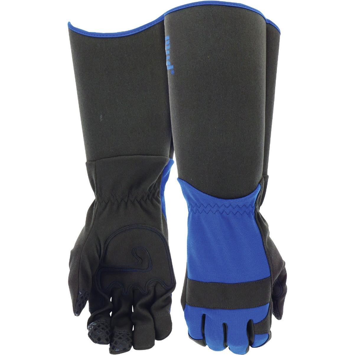 Mud Men's Large/XL Brilliant Blue Synthetic Leather Palm Extended Sleeve Gauntlet Glove