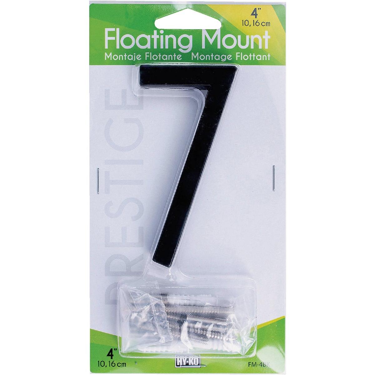 Hy-Ko 4 In. Black Floating Mount Number 7