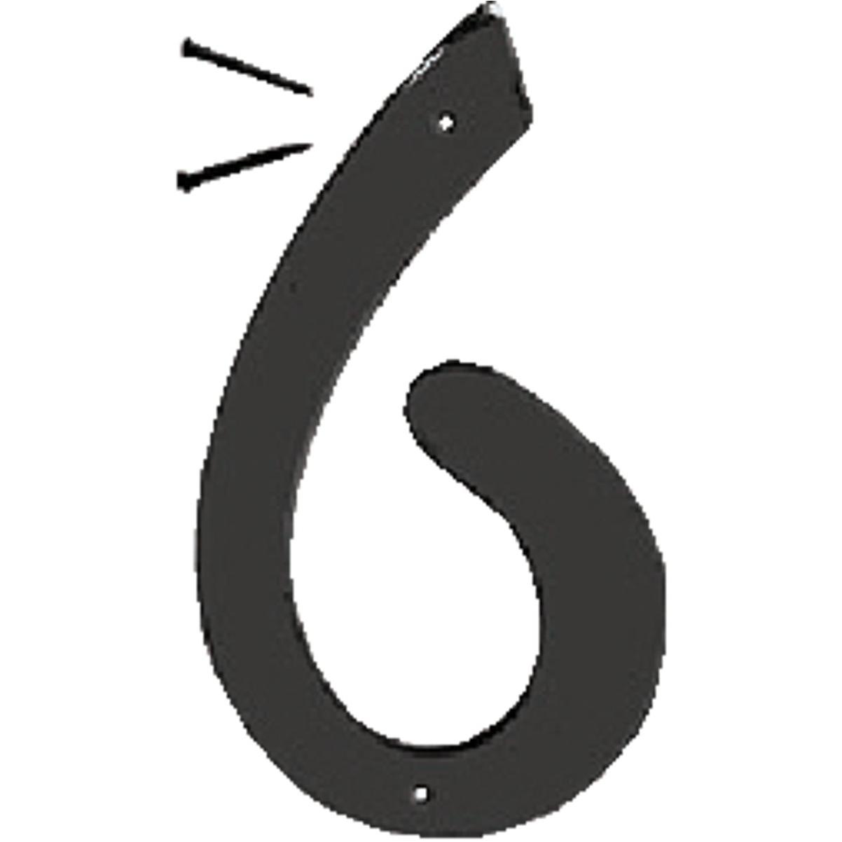 Hy-Ko 4 In. Satin Black Number 6
