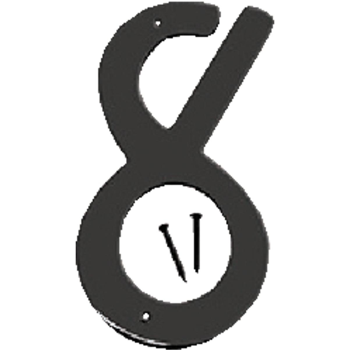 Hy-Ko 4 In. Satin Black Number 8