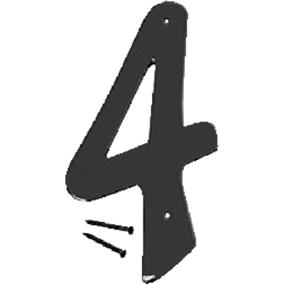 Hy-Ko 4 In. Satin Black Number 4