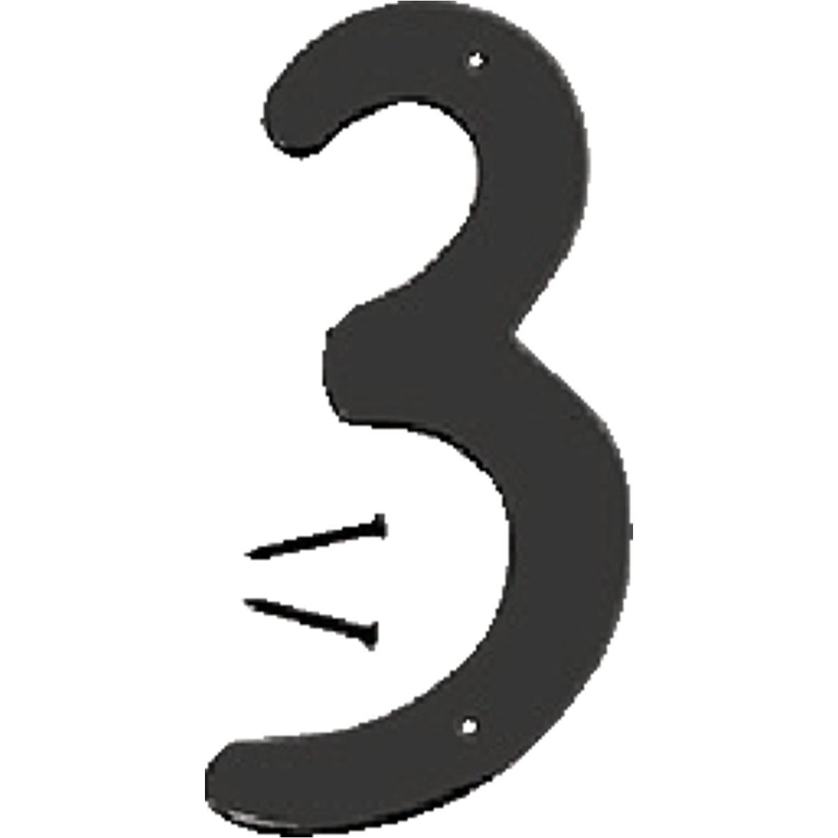 Hy-Ko 4 In. Satin Black Number 3