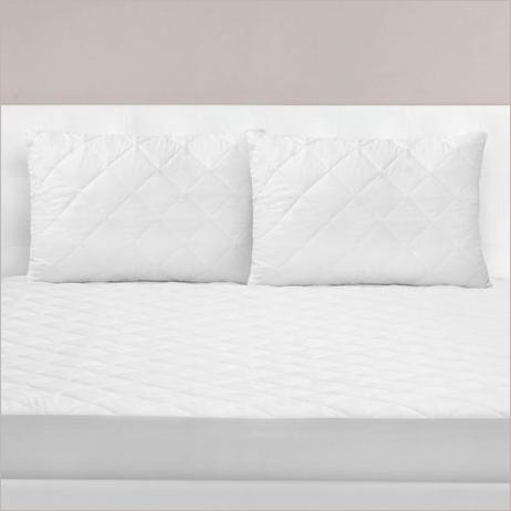 Luxury Embossed Pillow Protector Set King Size - White