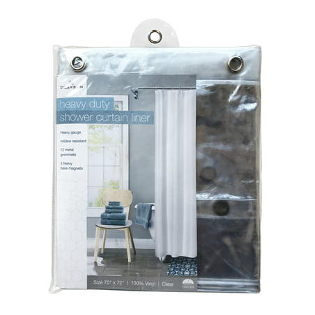 Dream Bath 6 Gauge PVC Anti-Bacterial Mildew Resistant Shower Liner, 72x72 inch, Clear