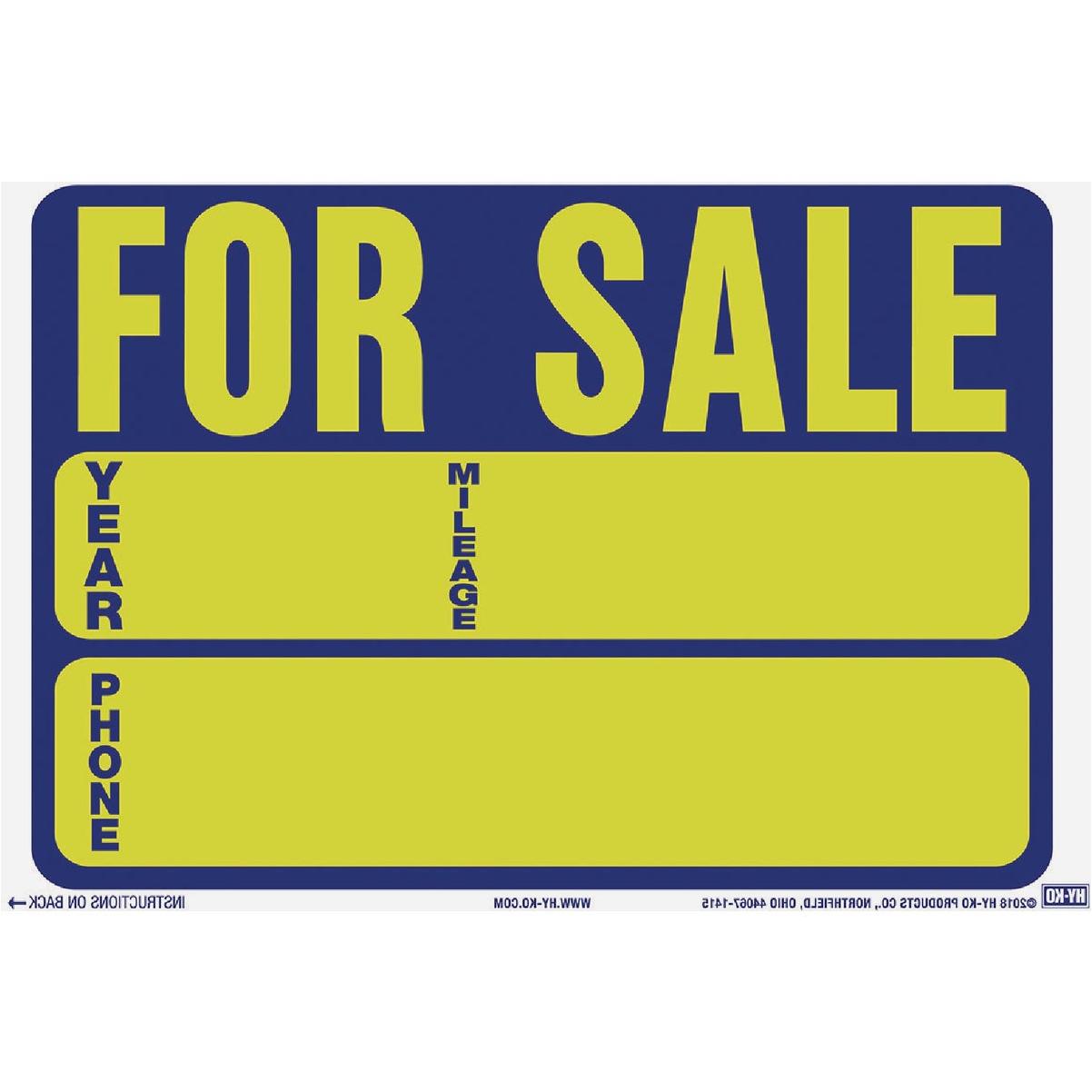 Hy-Ko Auto For Sale Static Cling Sign
