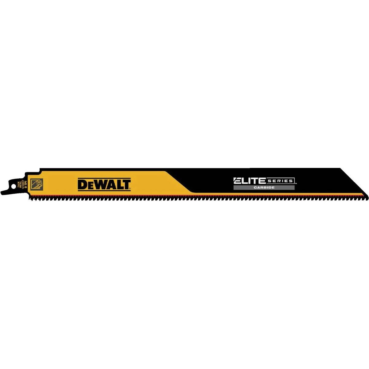 DEWALT Elite Series 12 In. 8 TPI Wood with Nails Demolition Reciprocating Saw Blade