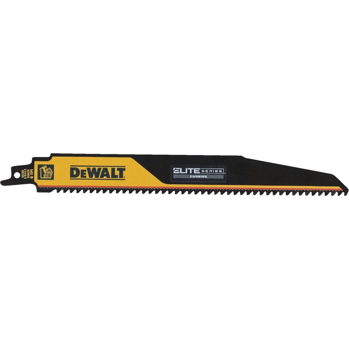 DEWALT Elite Series 9 In 6 TPI Wood with Nails Demolition Reciprocating Saw Blade