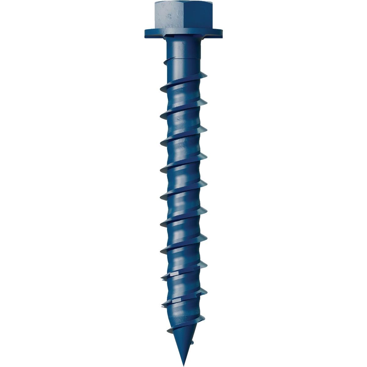 Simpson Strong-Tie Titen Turbo 1/4 In. x 1-3/4 In. Hex-Head Concrete and Masonry Screw, Blue (75-Count)