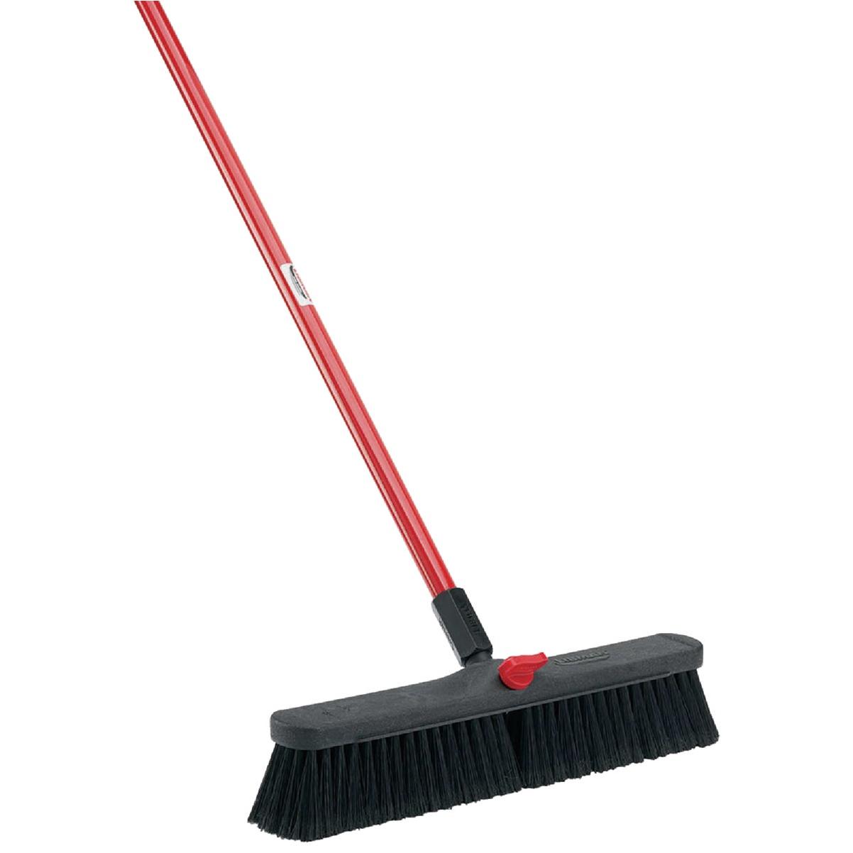 Libman 10 in. W Hard Bristle 48 in. Steel Handle Floor Scrub Brush