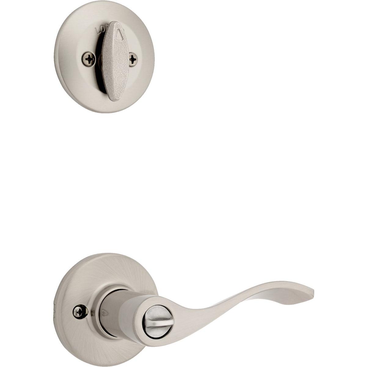 Kwikset Balboa Satin Nickel Deadbolt and Lever Combo with Smartkey