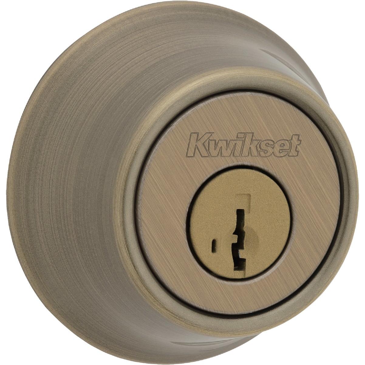 Kwikset 660 Single Cylinder Deadbolt with SmartKey, Polished Antique Brass  Do it Best Barbados