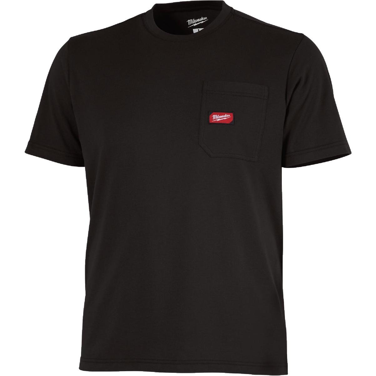Milwaukee GridIron Medium Black Short Sleeve Heavy-Duty Pocket T-Shirt