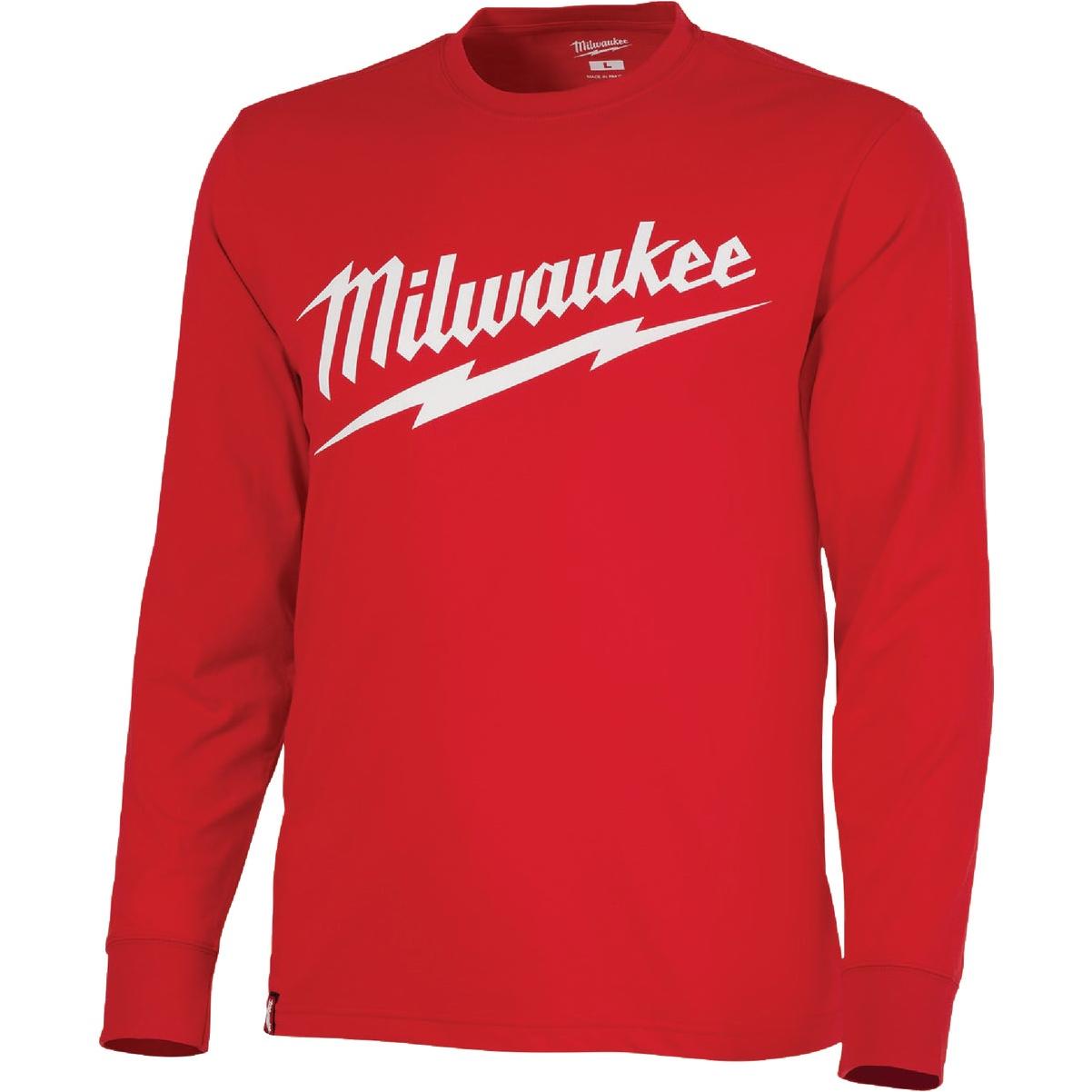 Milwaukee 2XL Red Long Sleeve Men's Heavy-Duty Shirt