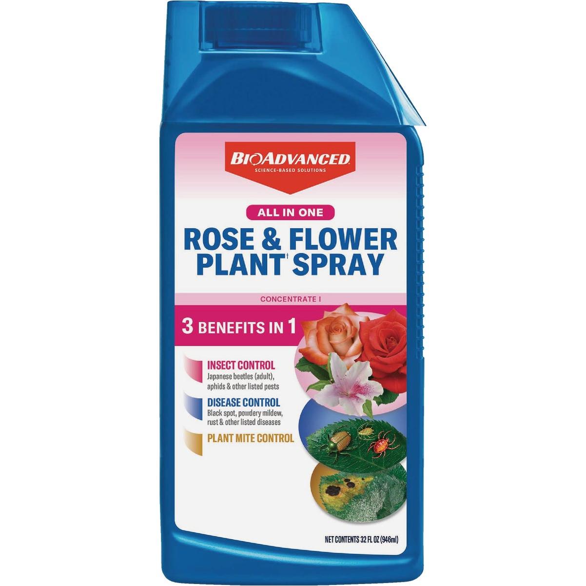 BioAdvanced All-In-1 32 Oz. Concentrate Rose & Flower Plant Spray