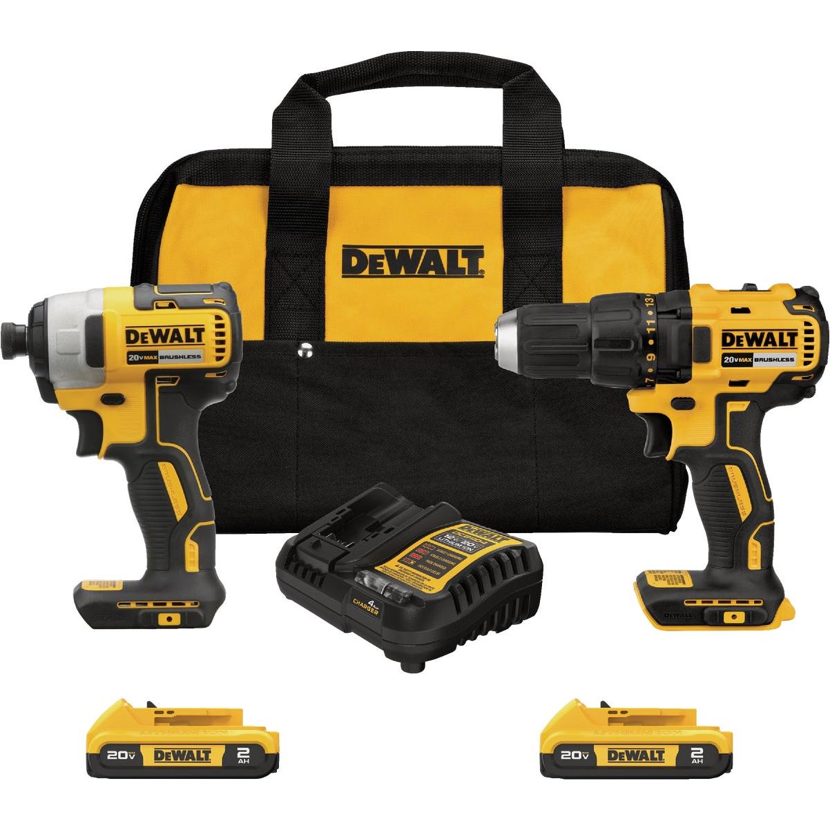 DeWalt DEWALT 20V MAX 2 Tool Brushless Compact Cordless Drill Driver Impact Driver Combo Kit with 2 1.3 Ah Batteries Charger Sheraton Mall