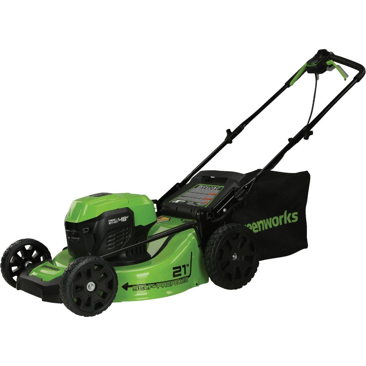 Greenworks 24V (2 x 24V) 21 In. Self-Propelled Lawn Mower with (2) 5.0 Ah Batteries & Dual-Port Charger