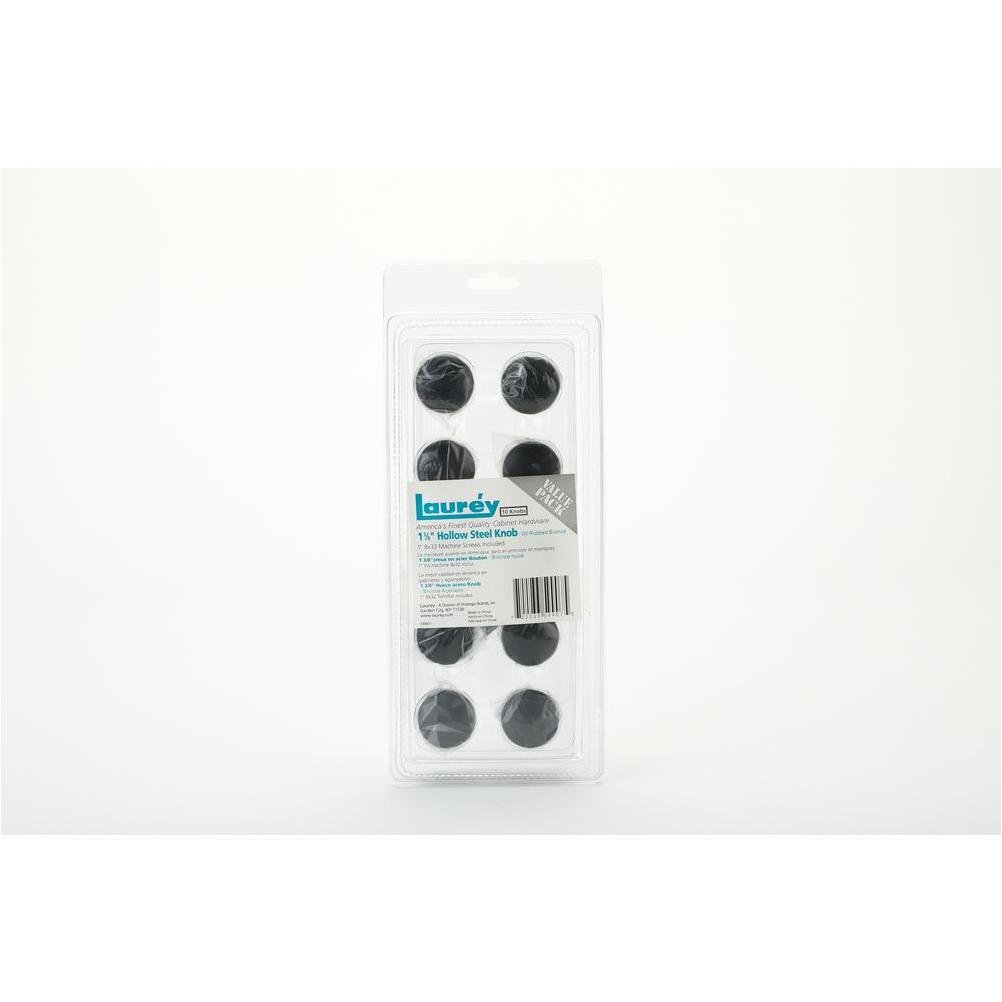 Steel Hollow 1-3/8 in. Oil Rubbed Bronze Cabinet Knob
