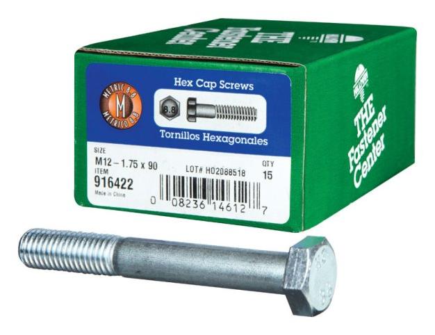Hillman 916422 M12 x 90 Hex Cap Grade 8.8 Metric Screw