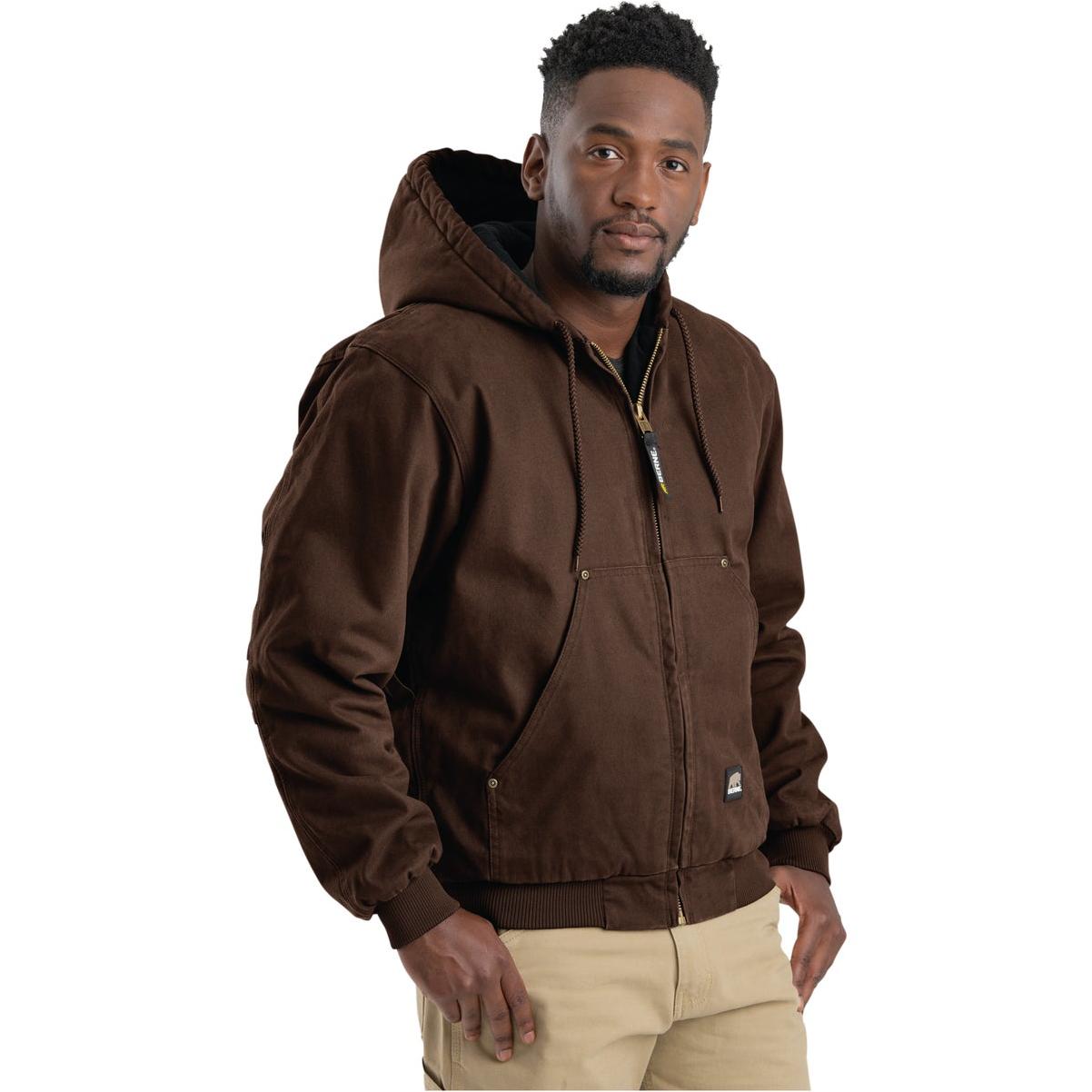 Berne Heartland Men's Medium Bark Hooded Work Jacket