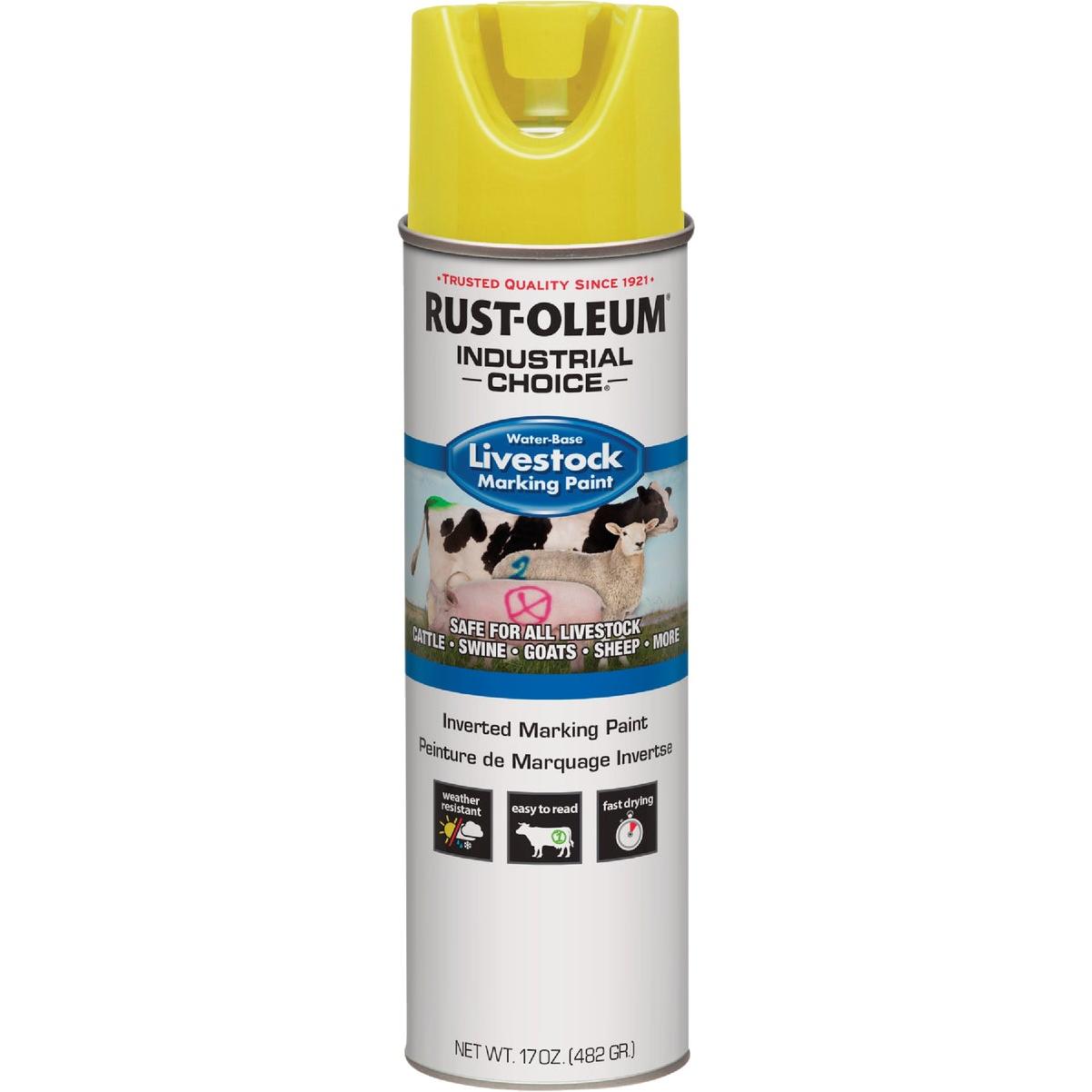 RustOleum Industrial Choice 17 Oz. Fluorescent Yellow Livestock