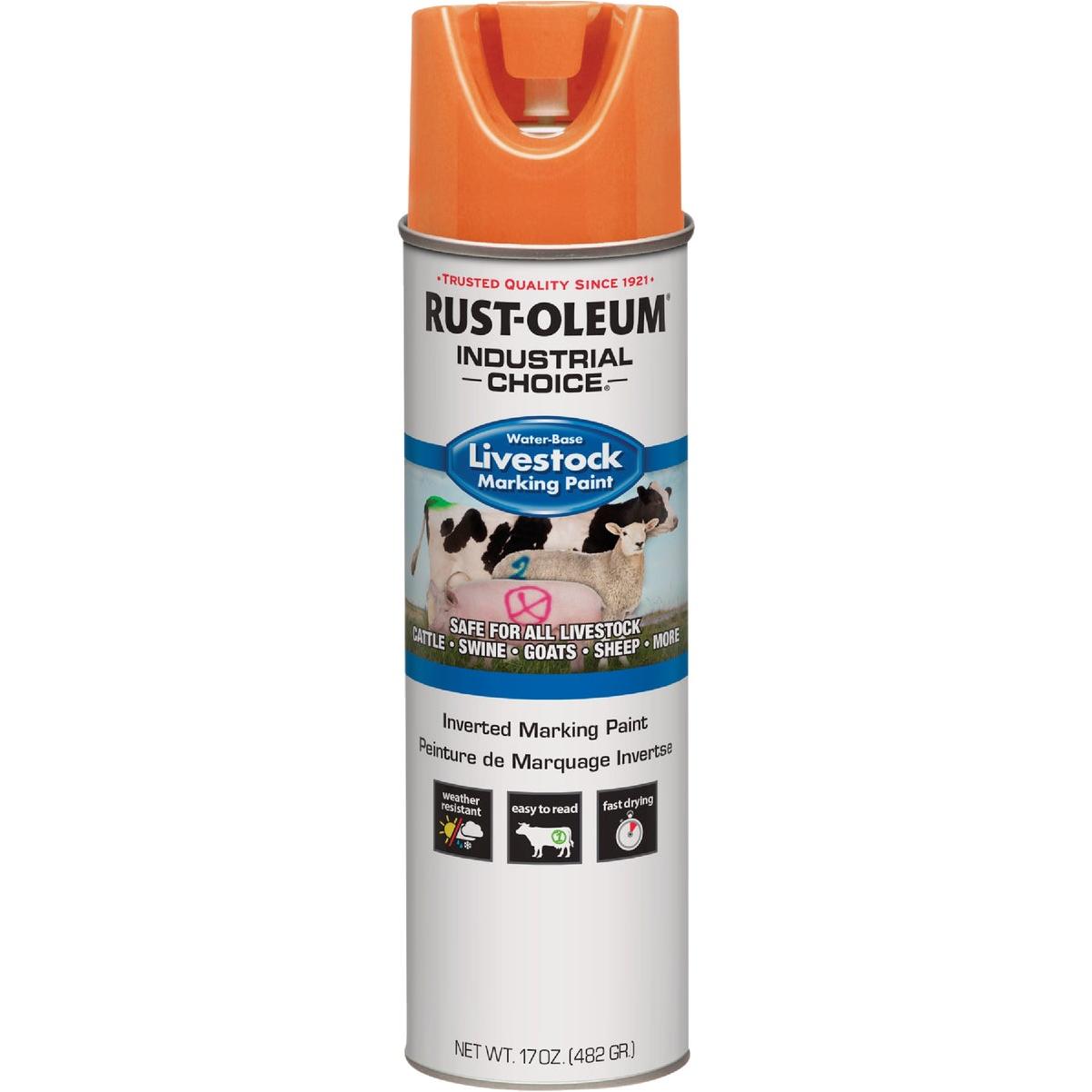 RustOleum Industrial Choice 17 Oz. Fluorescent Orange Livestock