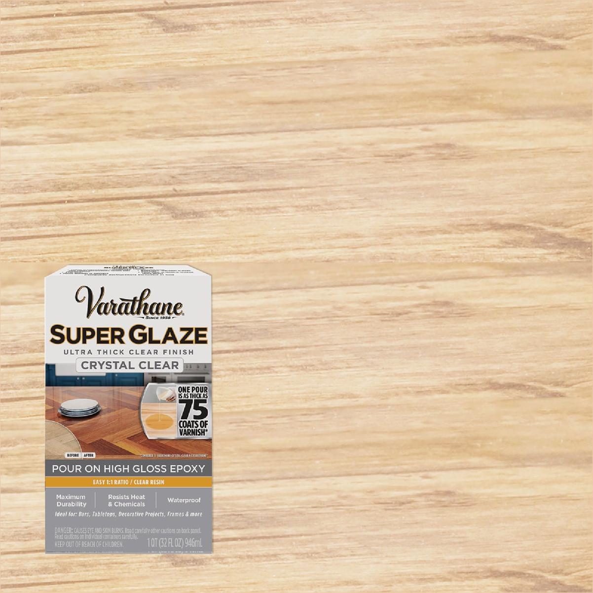 Varathane 1 Qt. Super Glaze Pour-On High Gloss Crystal Clear Epoxy Resin
