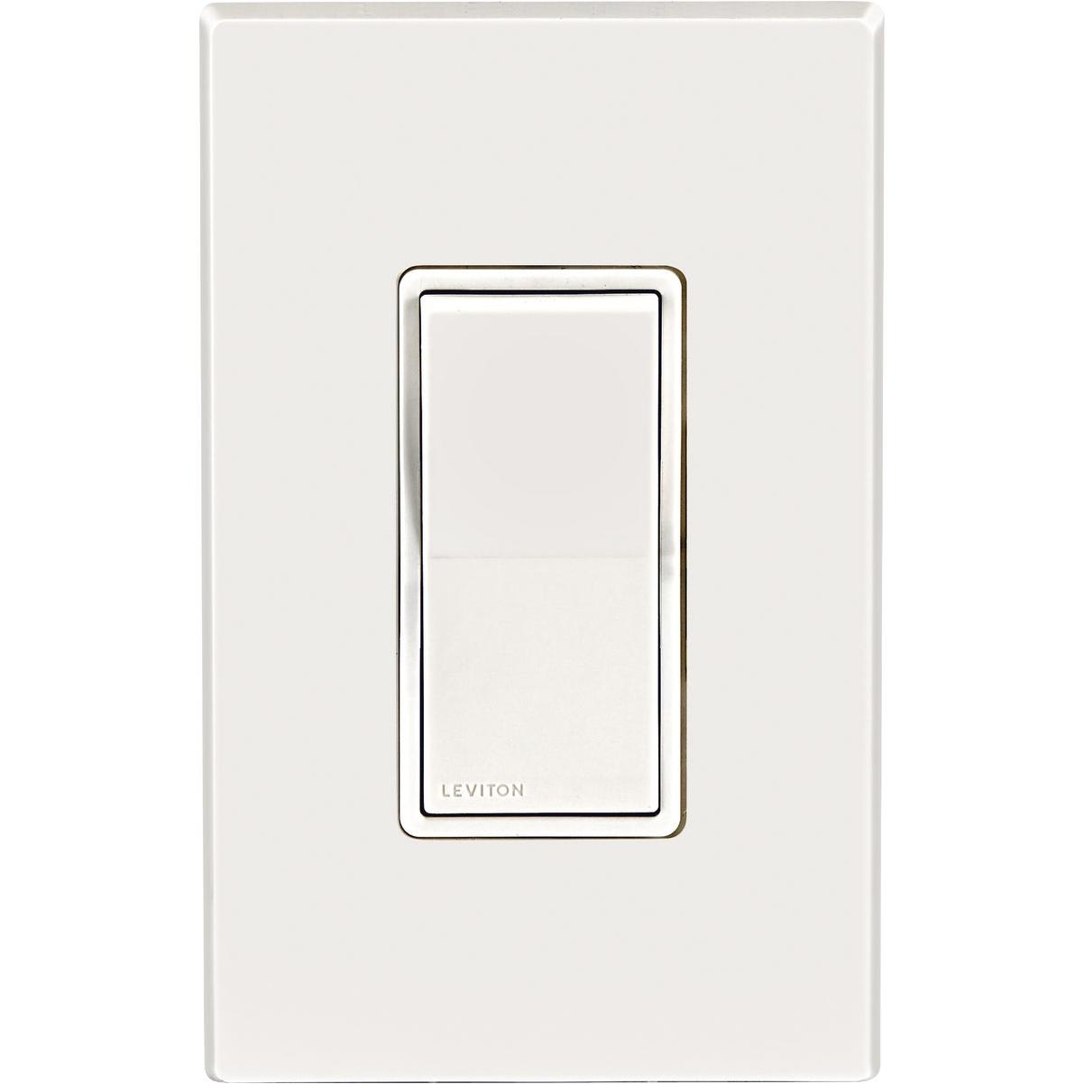 Leviton Decora Residential Grade 15A Rocker Weather-Resistant Single Pole Switch, White