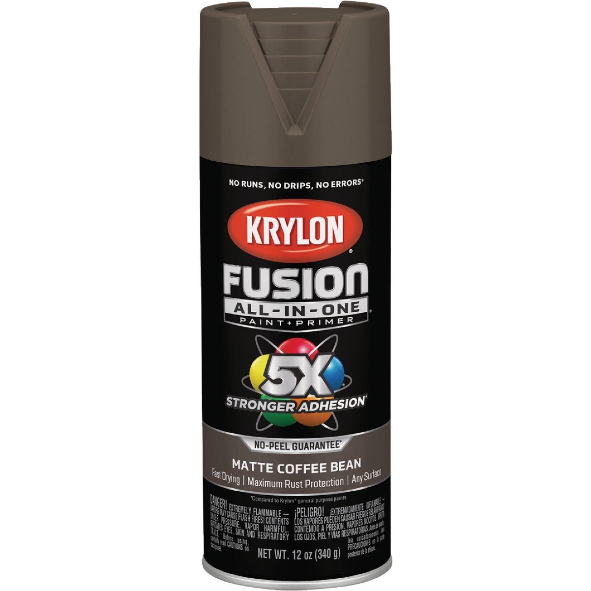 Krylon Fusion All-In-One 12 Oz. Matte Spray Paint, Coffee Bean